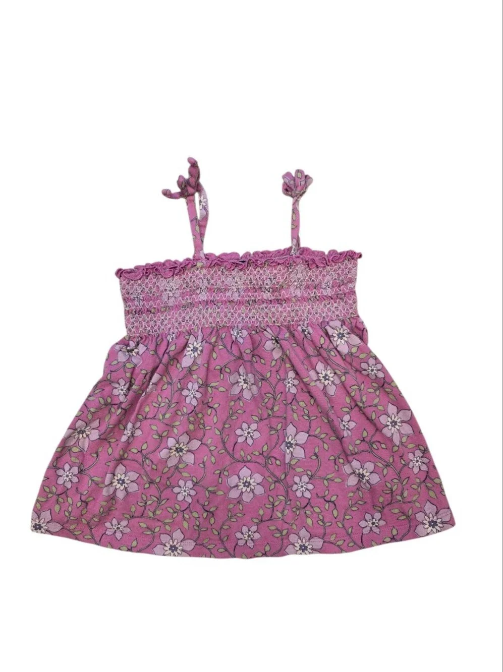 Baby Gap Lilac Purple Floral Smocked Tank Top
